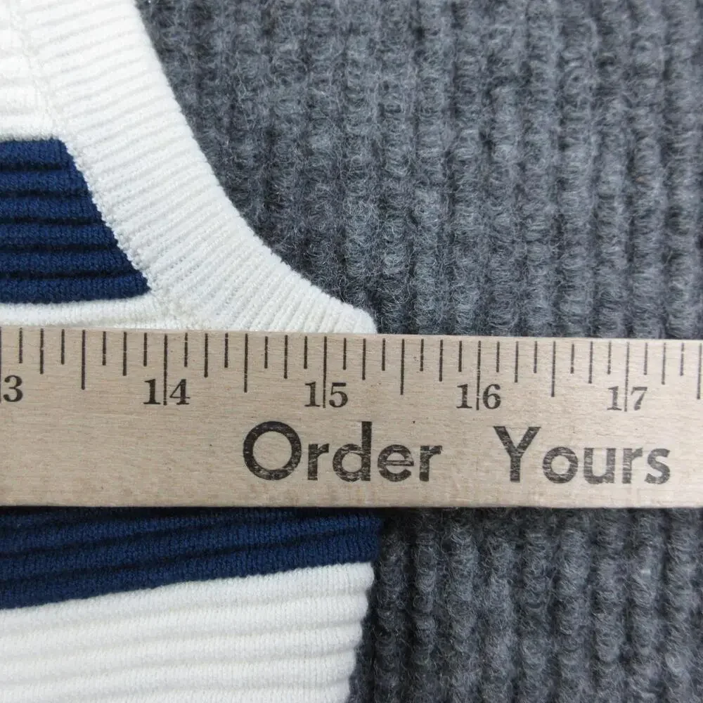 MUMU Sweater Cardigan Womens S Blue White Striped Button-Front Tight-Knit NWT